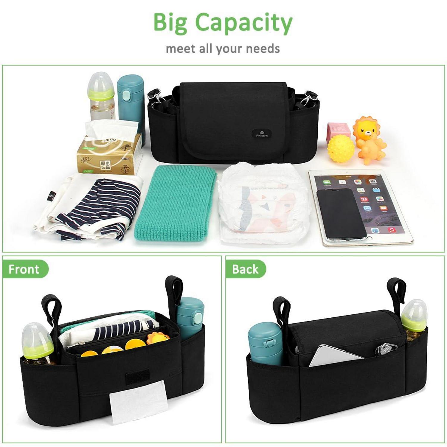 Kinderwagen Organizer Tasche Isolierte Getränkehalter Handtasche