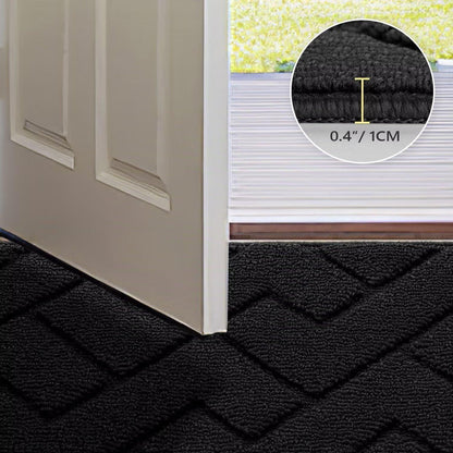 Fußmatte Innen Außen Waschbar – Rutschfest & Saugfähig 119x180cm Schwarz