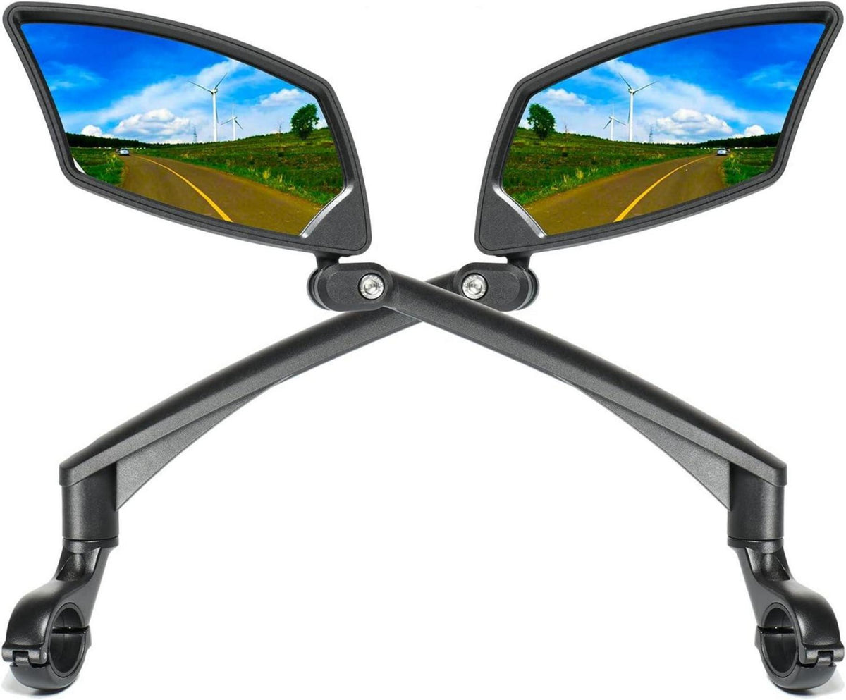 Fahrradspiegel mit Glaslinse, justierbar, drehbar, sicher: SilverLens