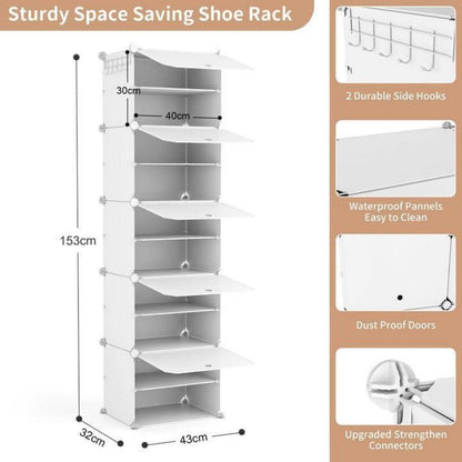 Vicye 10 Ebenen Schuhregal Organizer Weiß 20 Paar