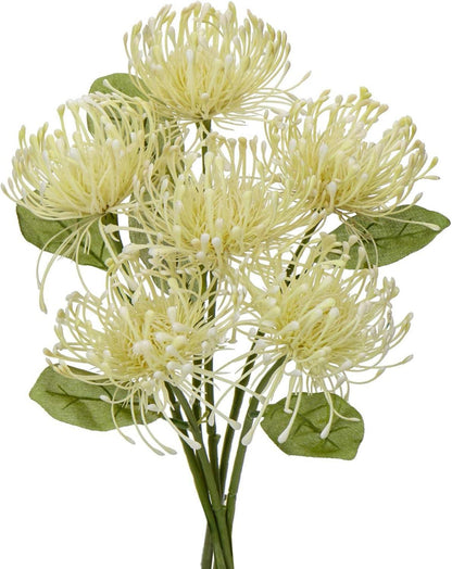 Kunstblumen Chrysantheme biegsamer Stiel Haus Büro Deko Cream