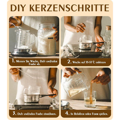 Sojawachs für Kerzen 1,8kg Premium kerzenwachs zum gießen