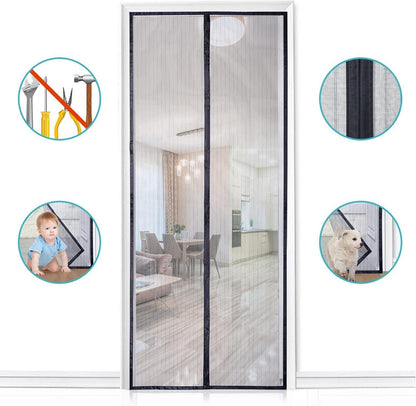 Fliegengitter Tür Magnet Insektenschutz 70x210cm Ideal Für Balkon