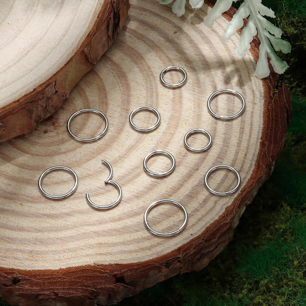 Segmentring Nasenring Septum Knorpel Helix Lippenring 10 Stück 316L Stahl 16G