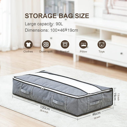 Unterbett Aufbewahrungsbox 3er Set Vliesstoff Organizer mit