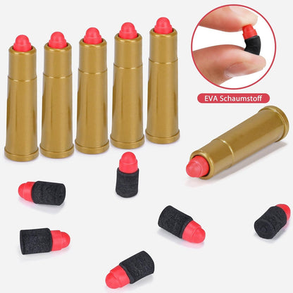 Innedu Spielzeug Pistole Revolver Soft Bullet Gun 48 Kugeln 360° Magazin