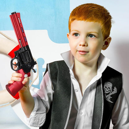 Innedu Spielzeug Pistole Revolver Soft Bullet Gun 48 Kugeln 360° Magazin