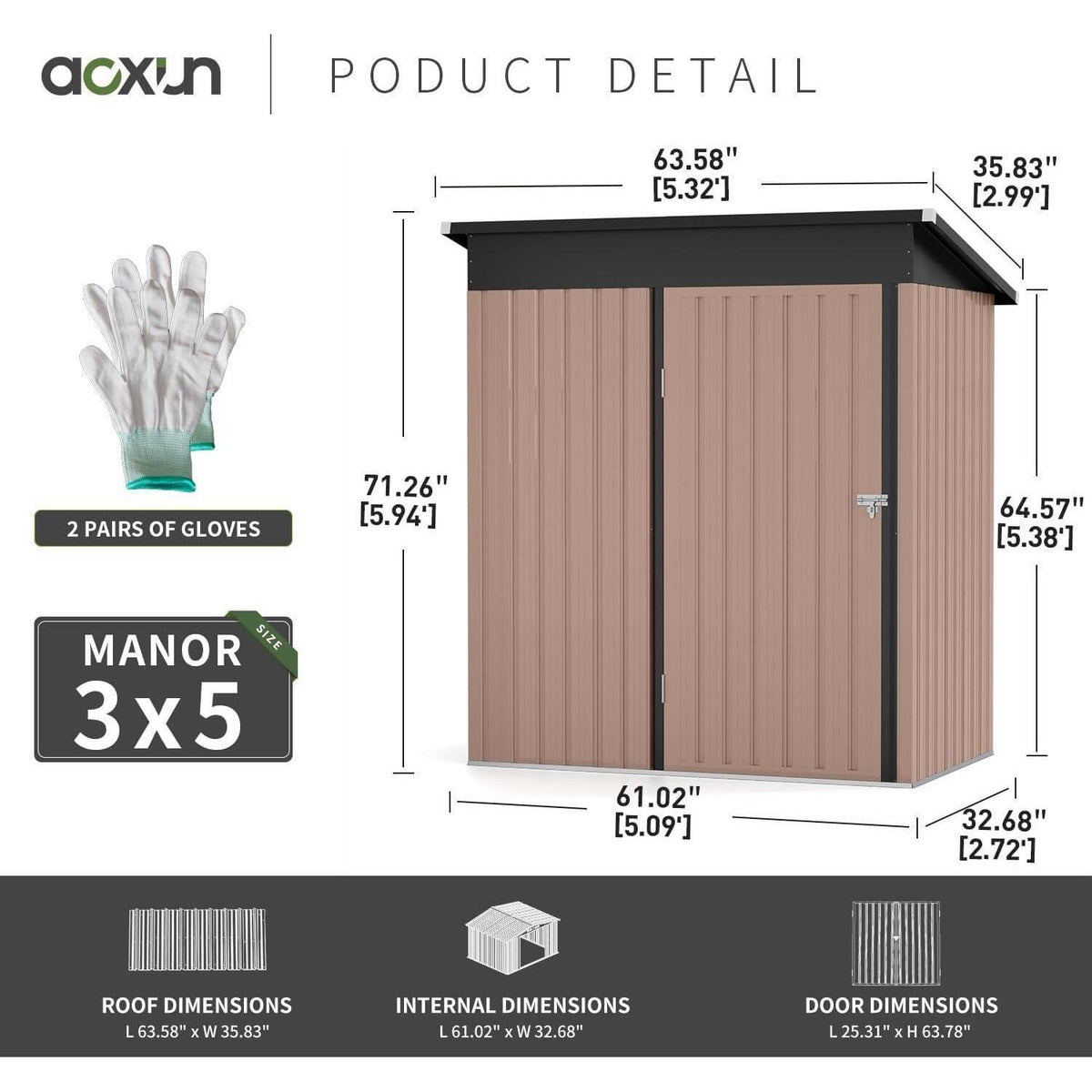Metall Gerätehaus 90x150cm – Wetterfest & Verriegelbar