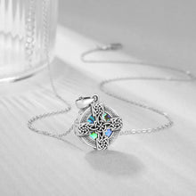 Urnenhalskette keltisches Kreuz 925 Silber Asche Schmuck