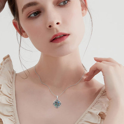 Urne Halskette Kreuz keltischem Knoten Sterling Silber 925
