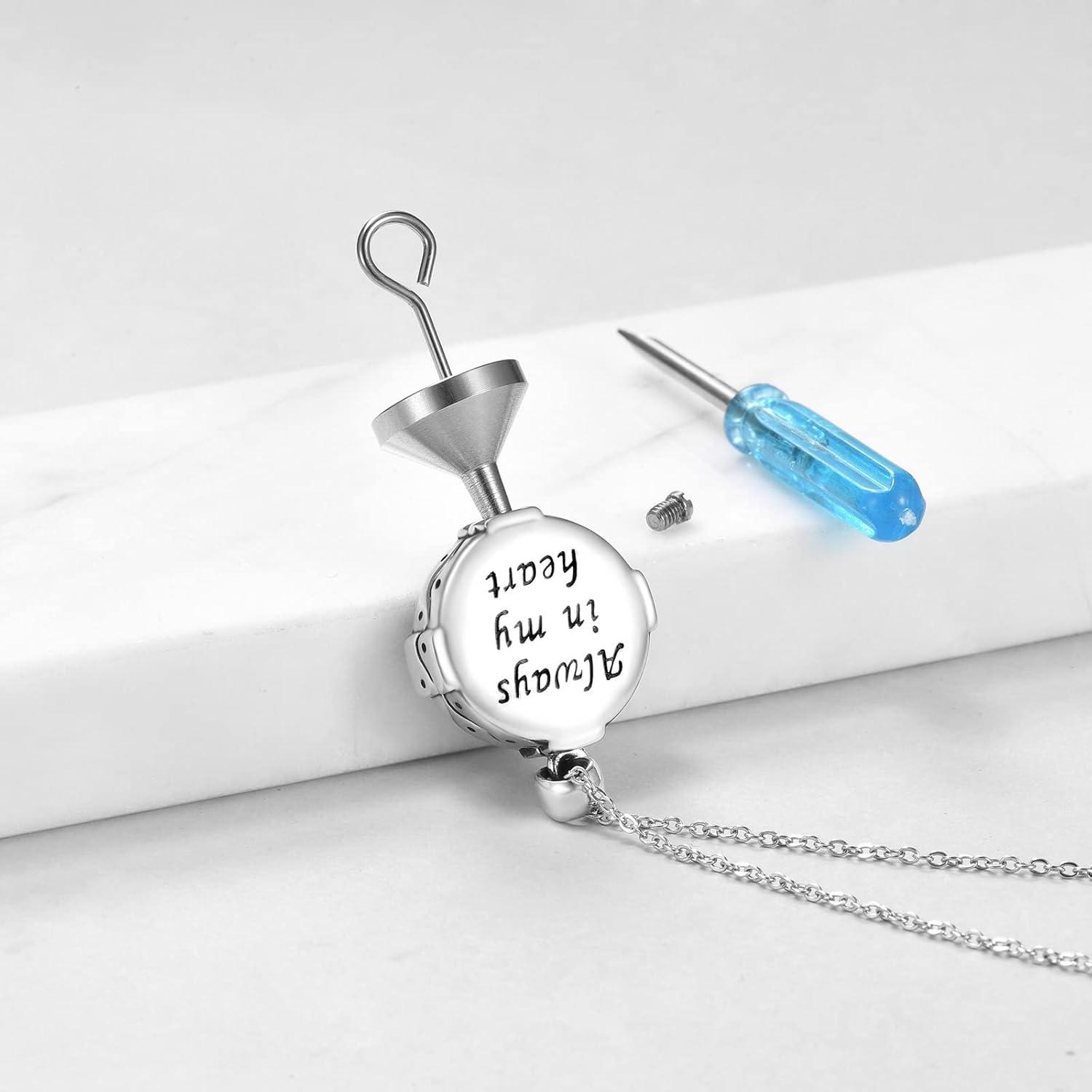 Urne Halskette Sterling Silber keltischer Knoten Asche Anhänger Wikinger Geschenk