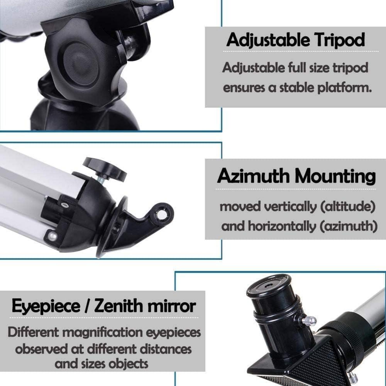 Astronomical Telescope 90X HD Monocular Refractor with Tripod