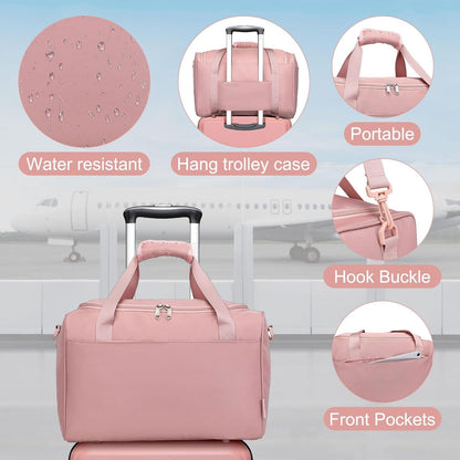 Mittelgroßer Reisekoffer Set 2-teilig 65cm Trolley Koffer mit Reisetasche