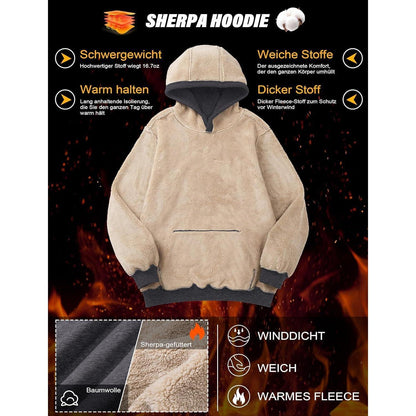 Gefütterter Kapuzenpullover Herren – Warm & Bequem Dunkelgrau