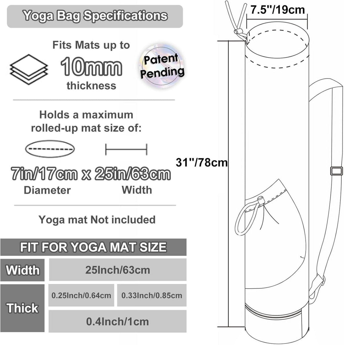 Yogatasche Damen Gym Sporttasche mit Nassfach Blau