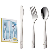 Kinderbesteck-Set Edelstahl 3er Set für Jungen & Mädchen