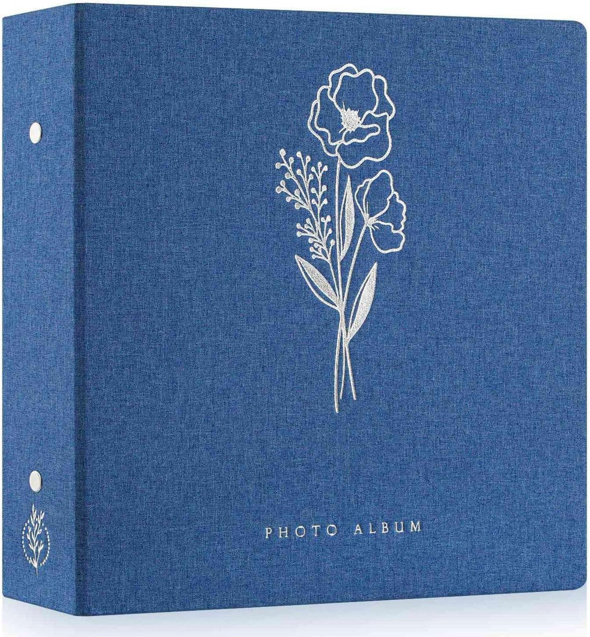 Großes Fotoalbum 1000 Fotos 10x15 Leinen Einstecken Blau