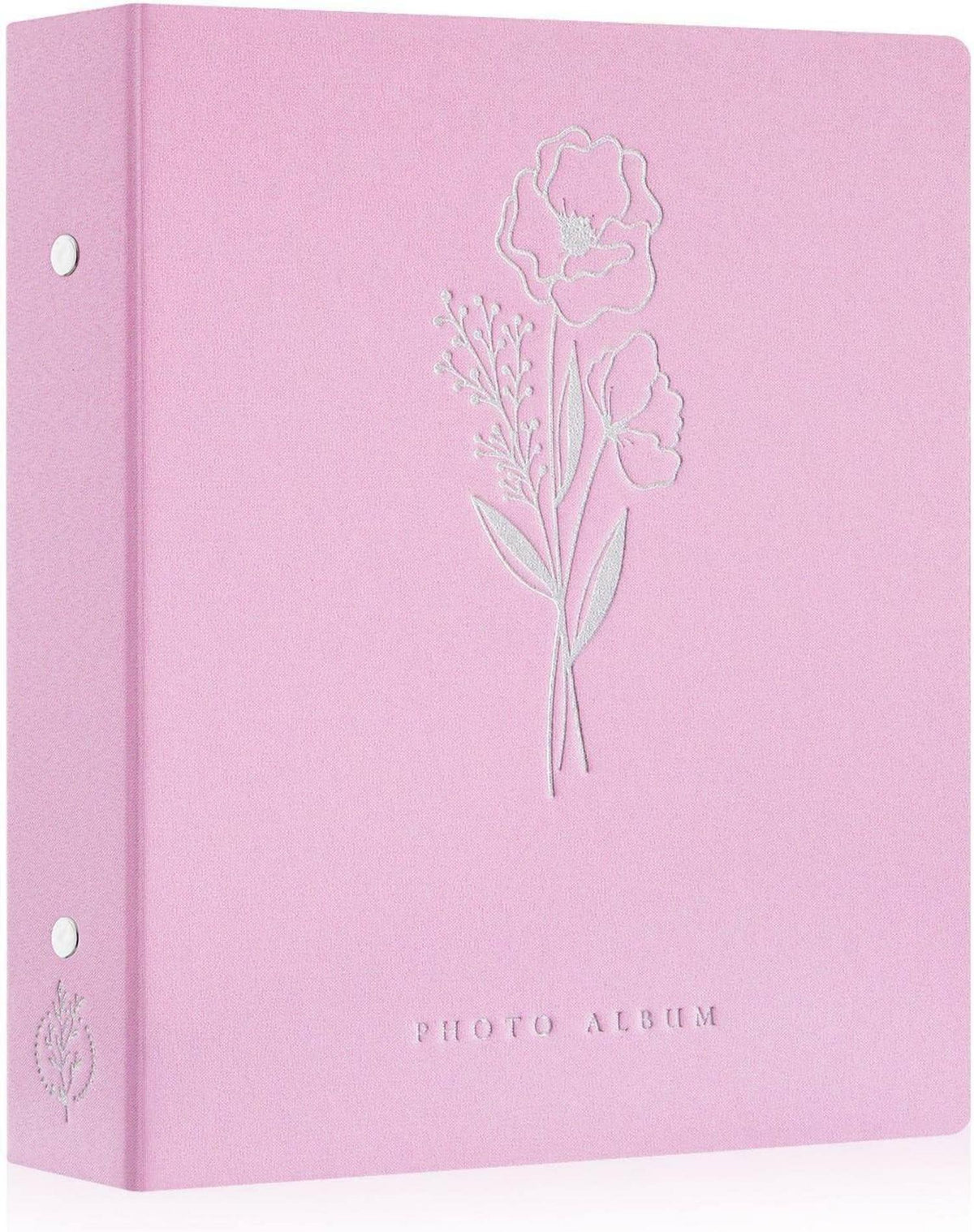 Fotoalbum 10x15cm Leinen Einsteckalbum 100 Fotos Rosa 2er Packung