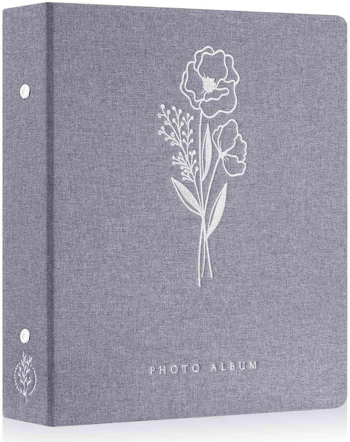 Lanpn Fotoalbum 10x15 50 Fotos Grau 2er Pack - Leinen Einsteckalbum