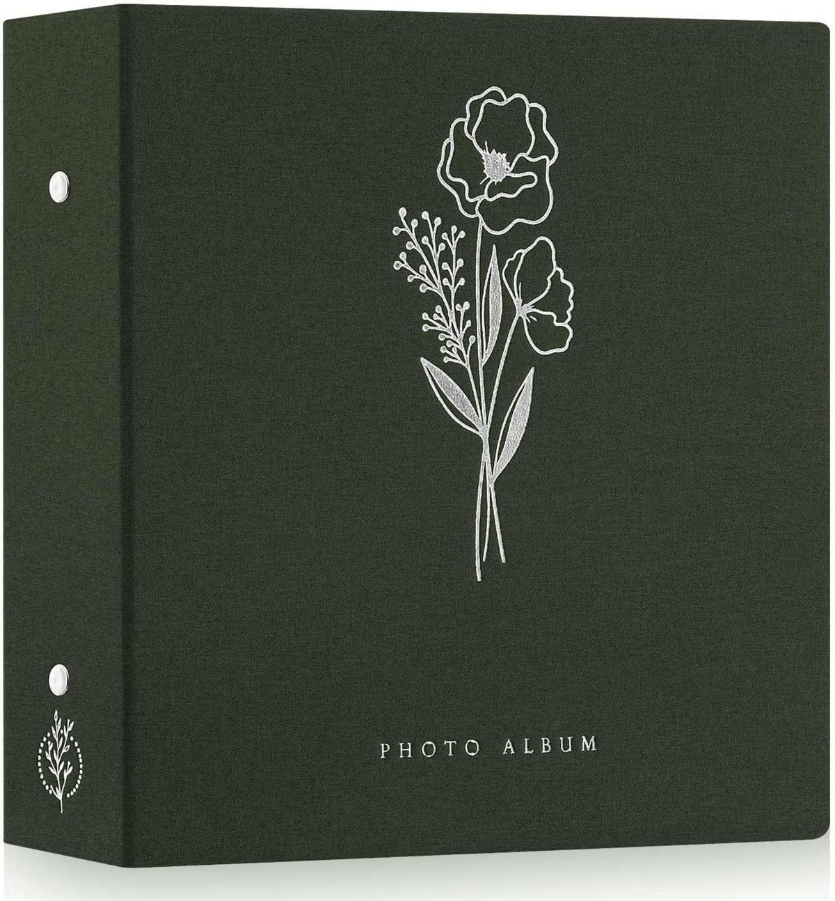Fotoalbum 10x15cm 600 Fotos Leinen Einsteckalbum Grün