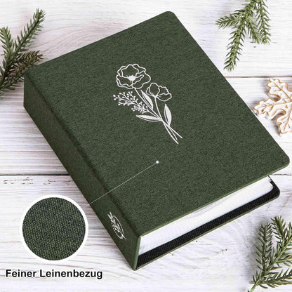 Fotoalbum 10x15 100 Taschen Leinen Einsteckalbum 2er Packung Grün