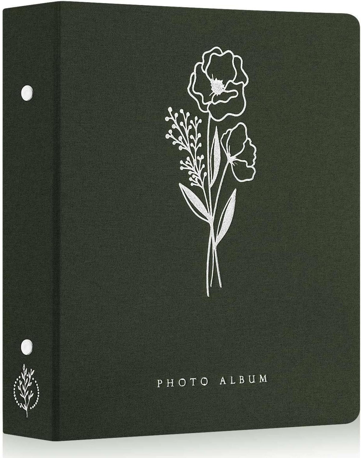 Lanpn Fotoalbum 10x15cm 100 Taschen Leinen Grün 2er Pack