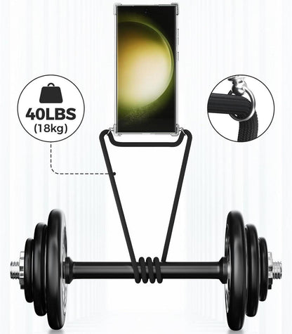 Samsung Galaxy S23 Ultra Handykette Handyhülle Schwarz