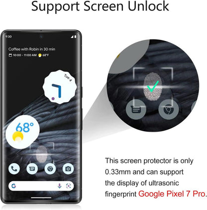 Google Pixel 7 Pro Panzerglas Schutzfolie 2 Stück 9H Härte Anti-Fingerabdruck