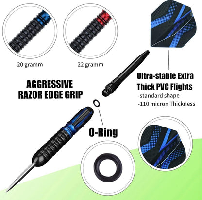 Professionelle Steel Dartpfeile Set 20g und 22g mit Etui