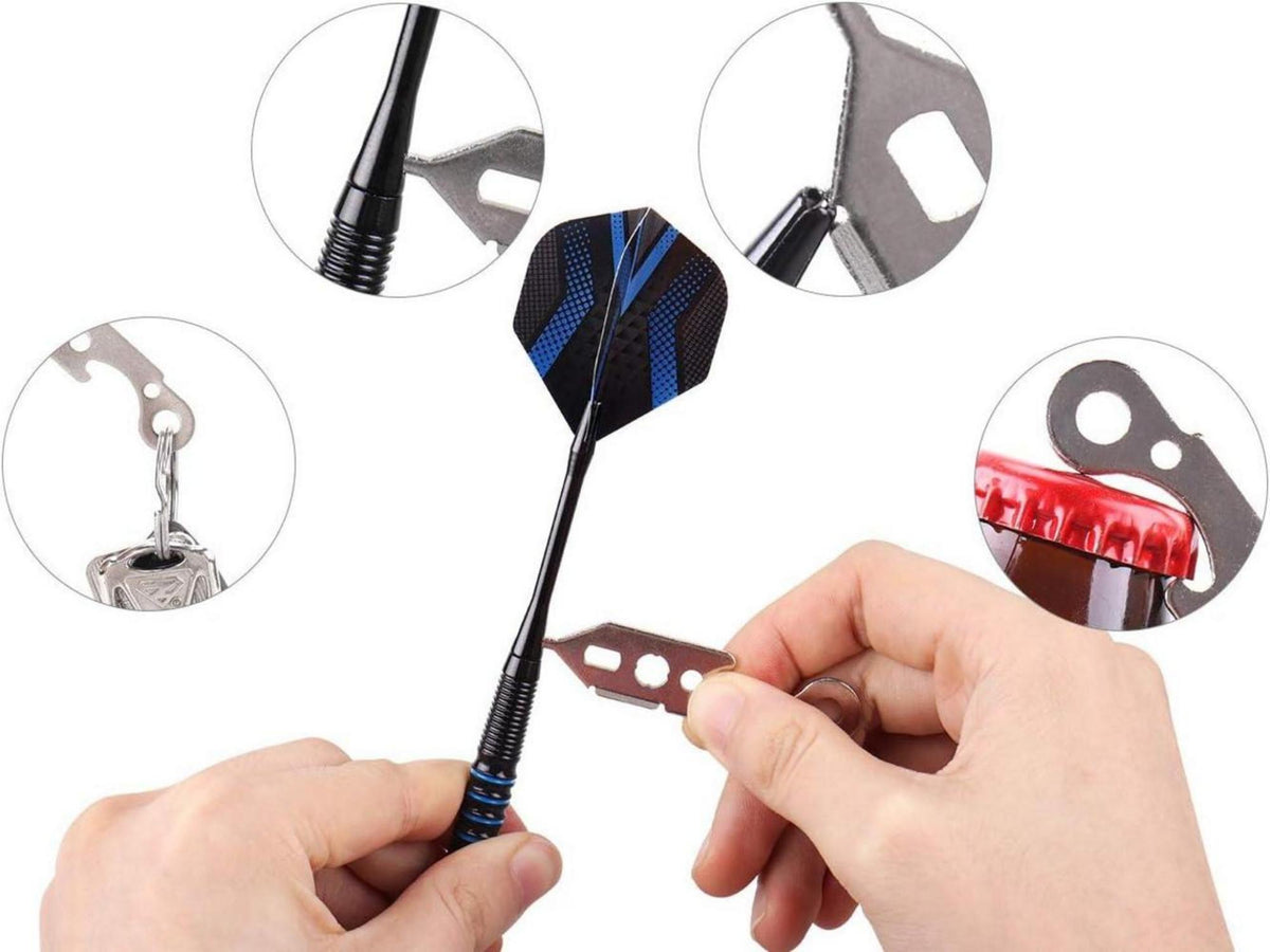 Dartpfeile Steeldarts Set Profi Aluminium Schaft 20g 22g rot blau