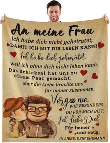 Kuscheldecke Flanell Mikrofaser Liebe Wärme Geschenk Himmelblaue Decke