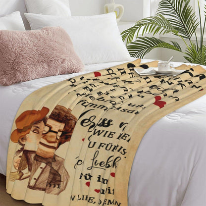 Romantische Kuscheldecke 150x200cm für Frauen - Hochzeitstag & Geburtstag
