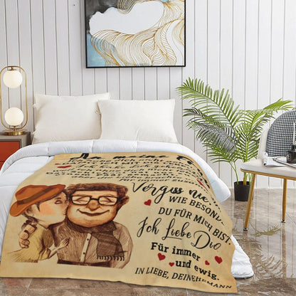 Flauschige Kuscheldecke 150x200cm für Frauen - Hochzeitstag Geschenke