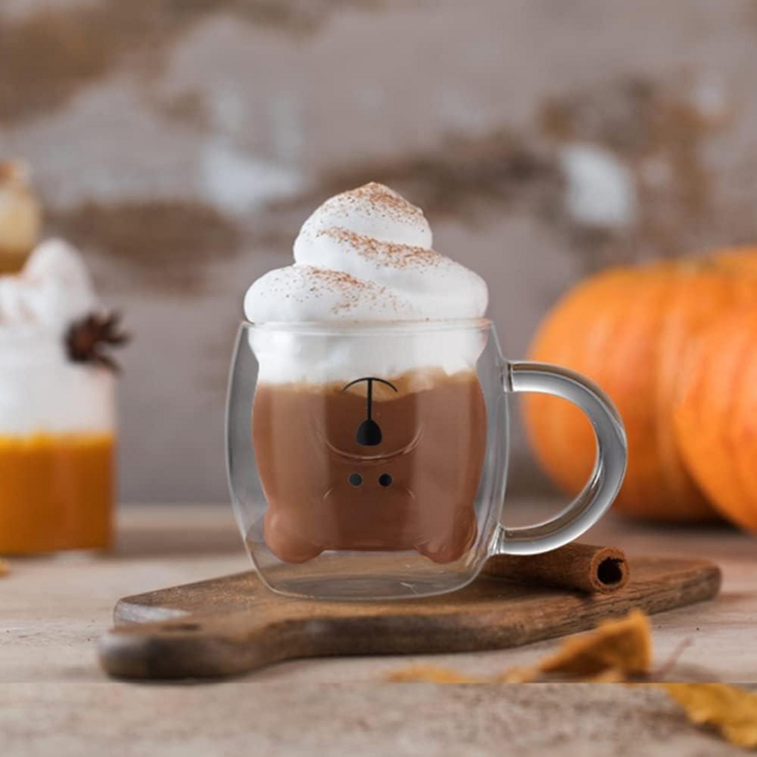 Süße Bär Gläser 280ml Doppelwandig Latte Cappuccino Tasse Kaffeetasse