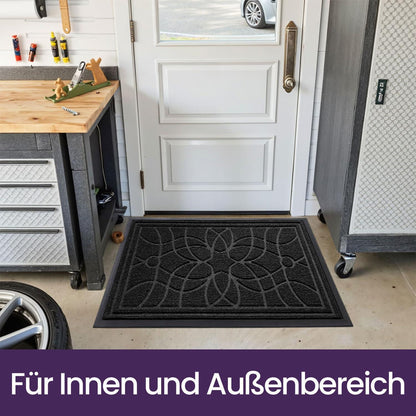 Fußmatte Outdoor 60x120 cm - Wetterfest & Rutschfest Schwarz