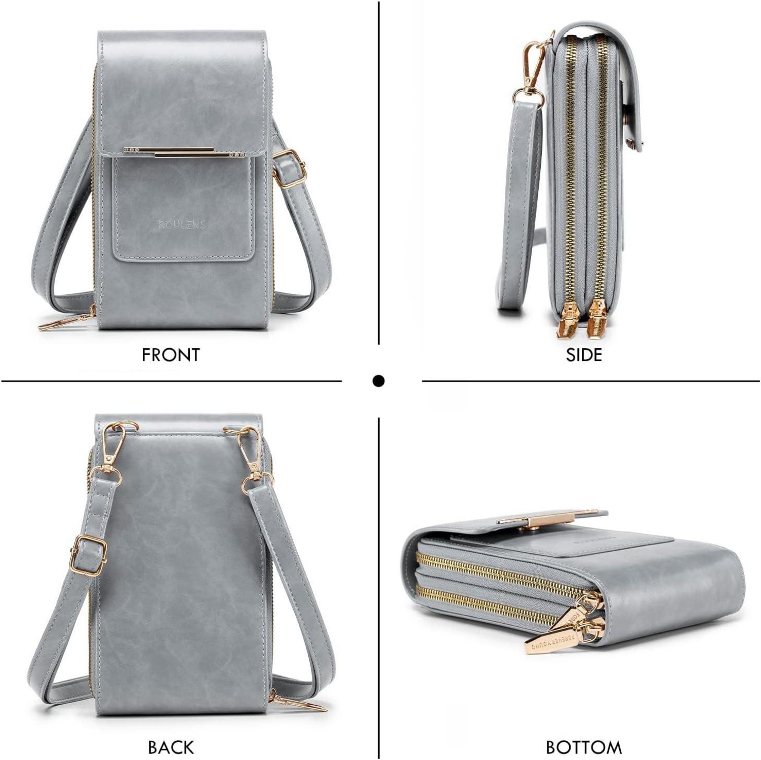 Damen Umhängetasche 3-in-1 Crossbody Handytasche RFID 2 Fächer