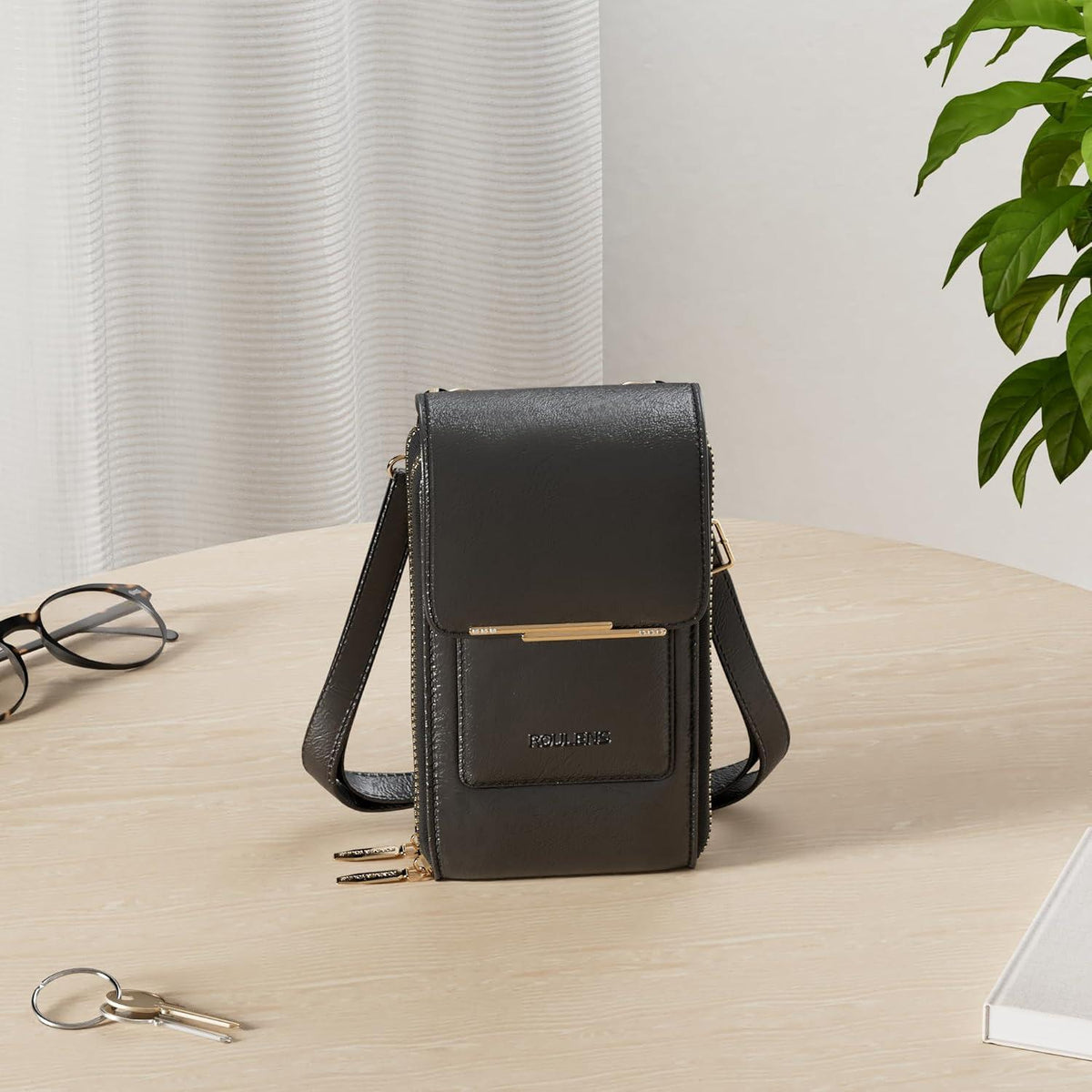 Kleine Damen Handy Umhängetasche Crossbody 3-in-1 RFID Rot