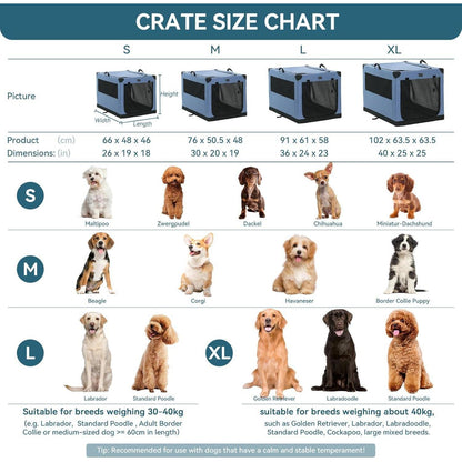 Faltbare Hundebox mit Stoffbezug – Sicher & Komfortabel für Reisen