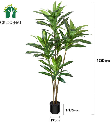 Künstlicher Drachenbaum 150cm Tropische Pflanze Fake Plant Wohnzimmer