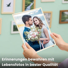 Personalisierter Bilderrahmen A3 Eiche mit eigenem Foto