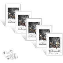 5er Set Weiß Fotorahmen DIN 7 Inches Wohnzimmer Dekor