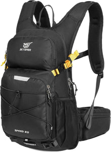 Leichter 20L Wanderrucksack mit Taillenschützern - Schwarz