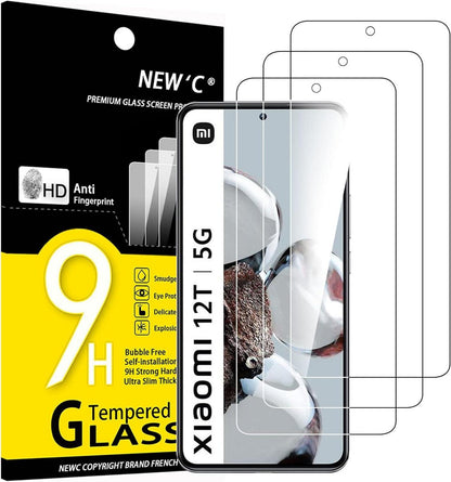 Panzer Schutz Glas für Xiaomi 12T Pro 3er Pack HD Displayschutzfolie