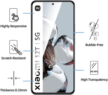 Panzer Schutz Glas für Xiaomi 12T Pro Displayschutzfolie 9H