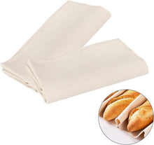 Leinentuch Brot Backen Premium 2er Set 75x45cm Naturleinen Teigtuch