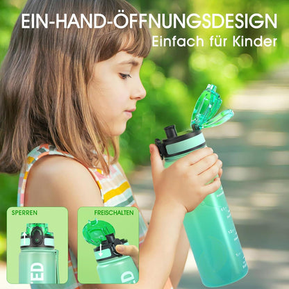Sahara Sailor Trinkflasche Sport Wasserflasche BPA-frei 500ML Auslaufsicher Grün 17oz