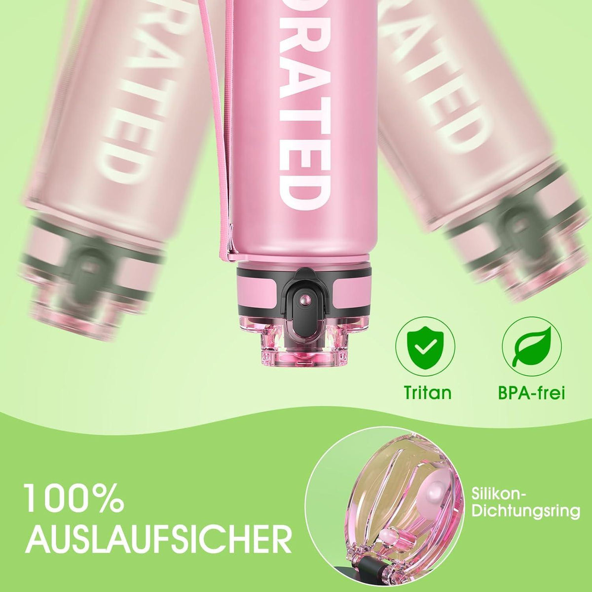 Sahara Sailor Trinkflasche BPA-frei 500ml Rosa Topas