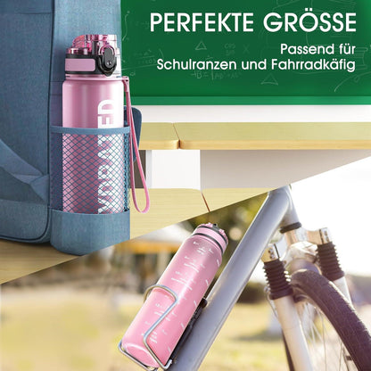Sport Trinkflasche BPA-frei Tritan 500ML Rosa Topas Auslaufsicher