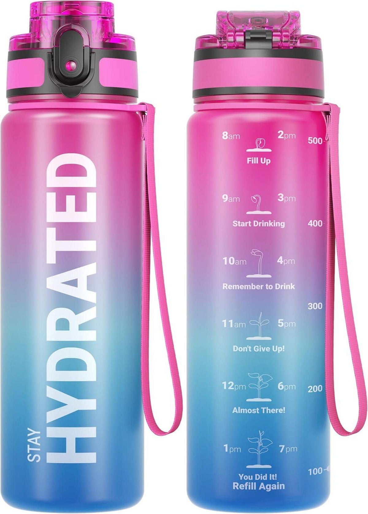 Sport Trinkflasche BPA-frei Tritan 1L Auslaufsicher Yoga Gym