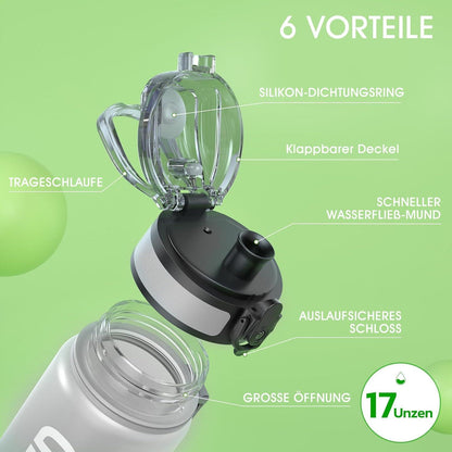 Sport Trinkflasche aus Tritan 1L/500ML/750ML, Auslaufsicher, für